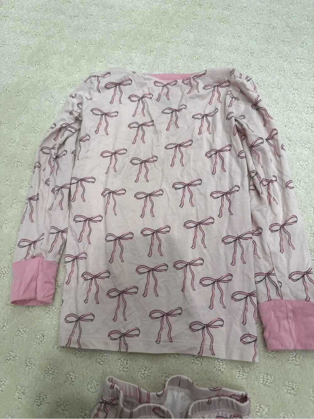 In My Jammers Bamboo Pink Bow Pajama Set 4T Coquette Matching Pajamas